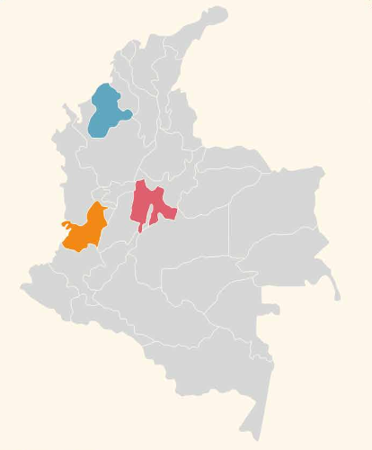 Mapa de territorios ilona por Colombia